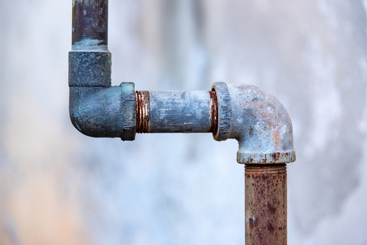 The corroded pipes are common causes of low water pressure.